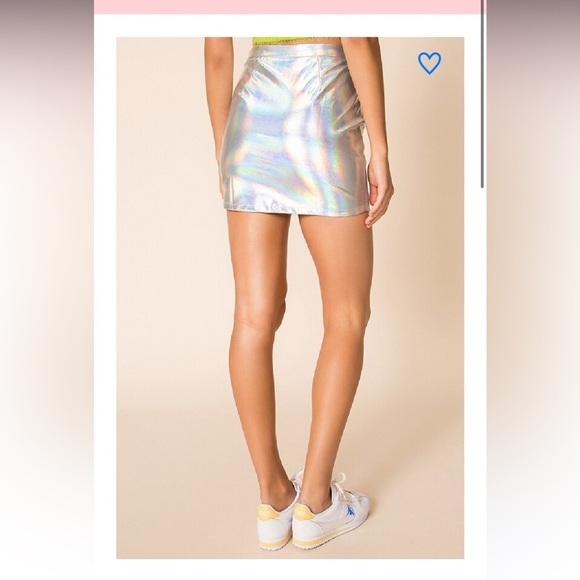 superdown metallic silver tamia mini skirt Size XXS - Picture 2 of 15